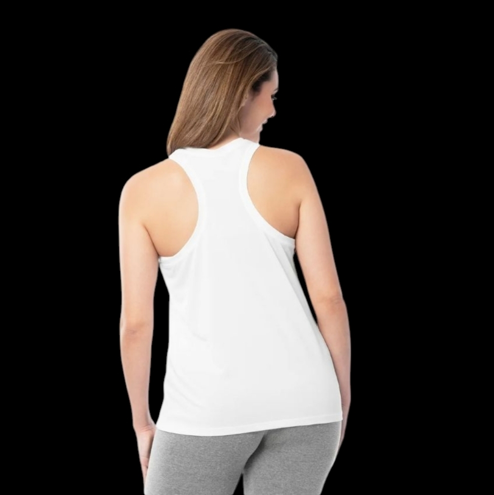 Athletic Works Plus Size Racer Back Tank Top, White Size XXXL - Picture 3 of 8